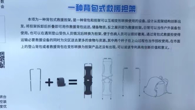 一种背包式救援担架